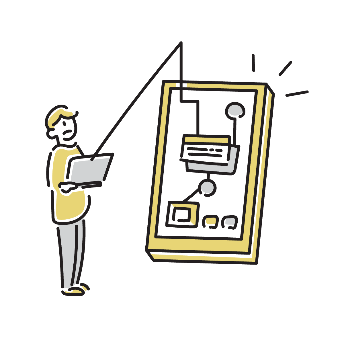 Webサイト制作の一般的な流れのイラスト