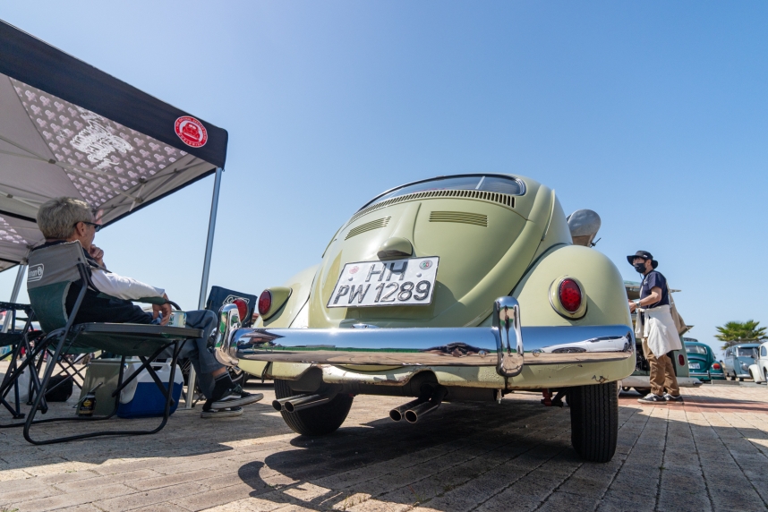 50年以上前の貴重な淡いグリーンのビートル